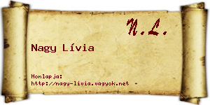 Nagy Lívia névjegykártya